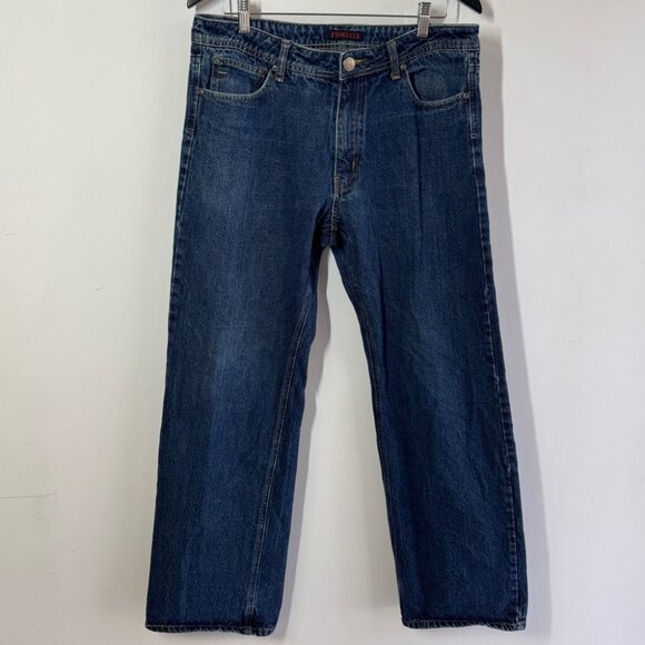 Fiorucci Jeans Blue Relaxed Fit Vintage Embroidered Back Pockets Denim Size 36 - Picture 2 of 15
